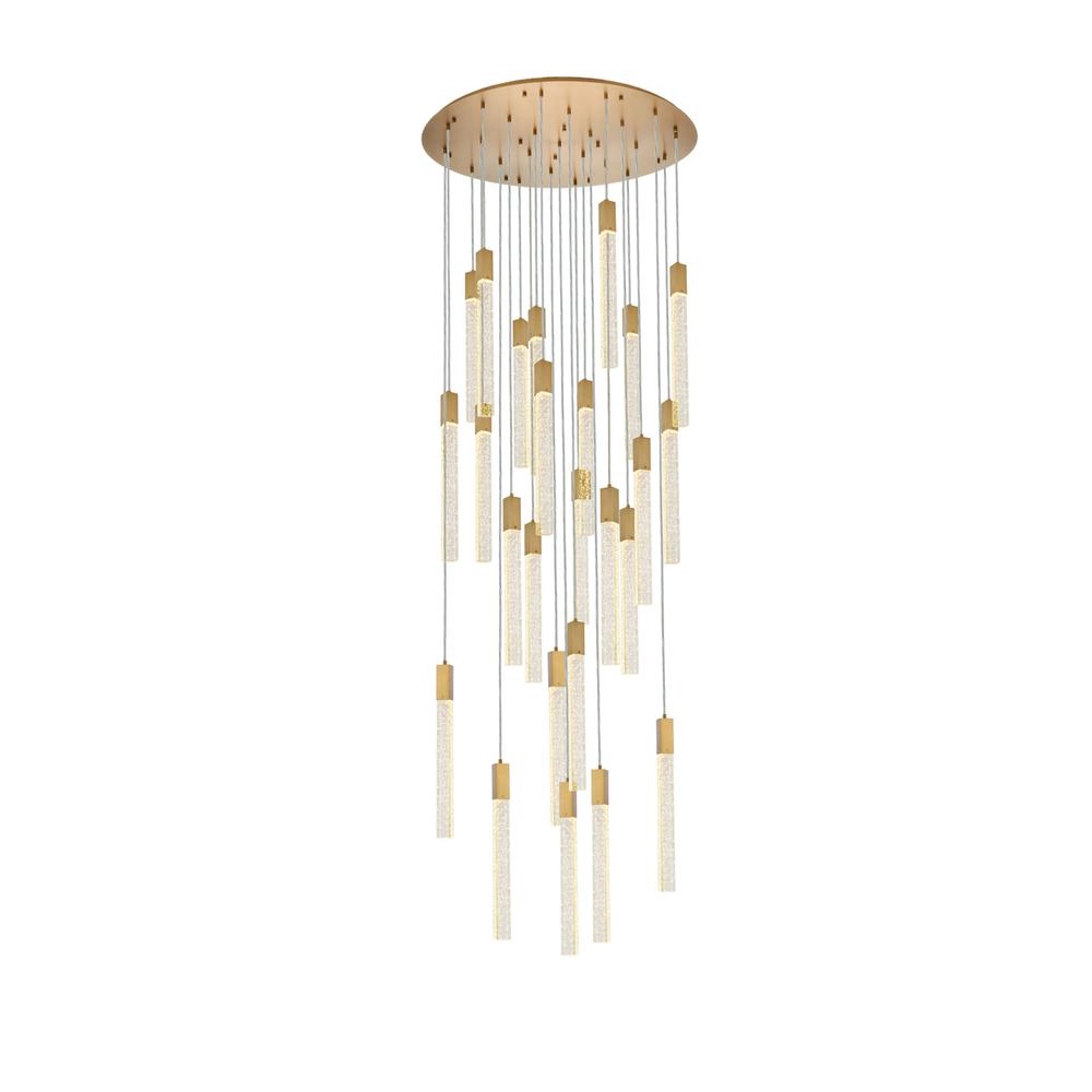 Weston 25 lights pendant in satin gold