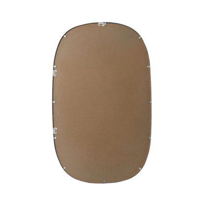 Metal Frame Oval Mirror 30x48 Inch in Silver