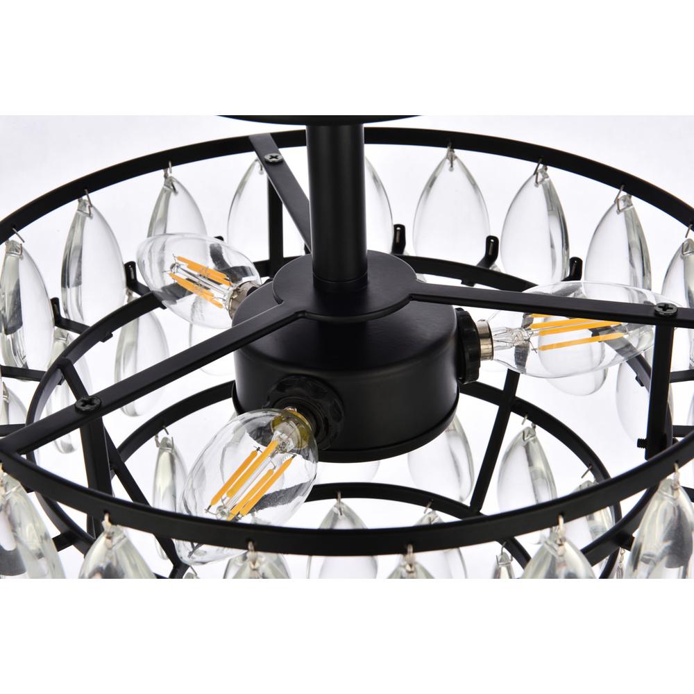 Mila 12 inch flush mount in black