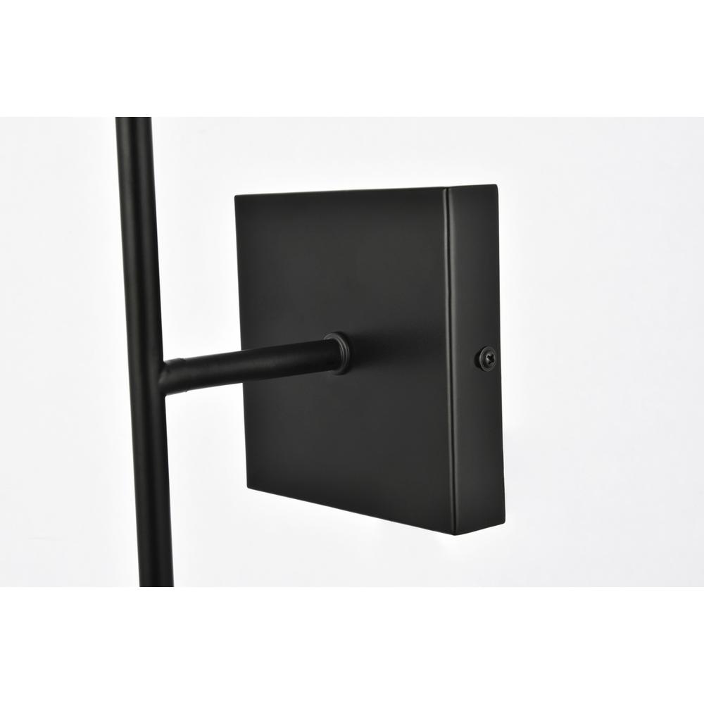 Neri 1 light black and clear glass wall sconce