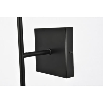 Neri 1 light black and clear glass wall sconce