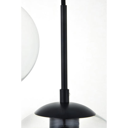 Baxter 5 Lights Black Pendant With Clear Glass