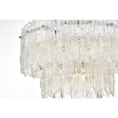 Emilia 15 inch Flush Mount Light  in Chrome