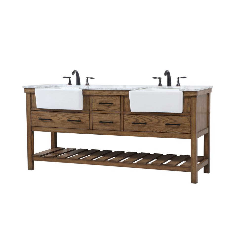 72 inch double bathroom vanity in driftwood