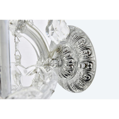Maria Theresa 3 light Chrome Wall Sconce Clear Royal Cut Crystal