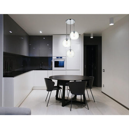 Baxter 3 Lights Chrome Pendant With Clear Glass