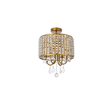 Elise 14 inch flush mount in brass