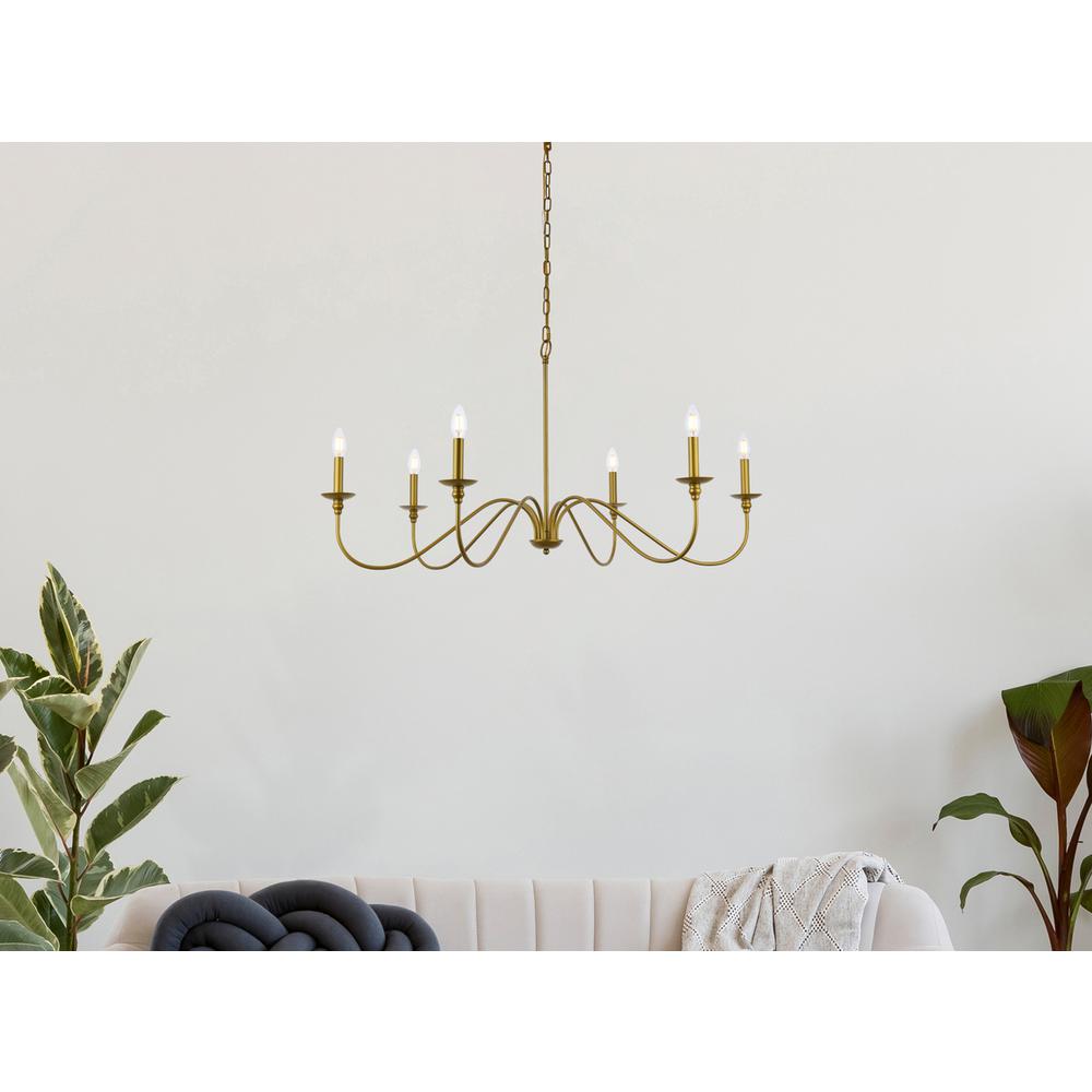 Rohan 42 inch chandelier in brass