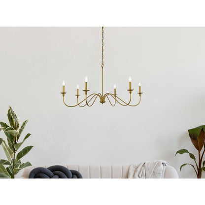 Rohan 42 inch chandelier in brass