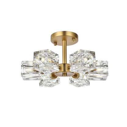 Lyra 14 inch Flush Mount in Satin Gold