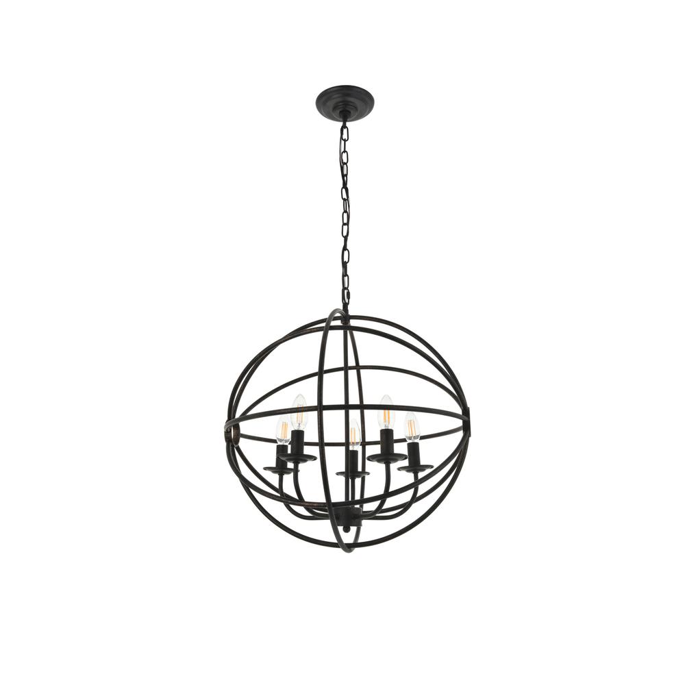 Octavia 5 light dark brown Pendant