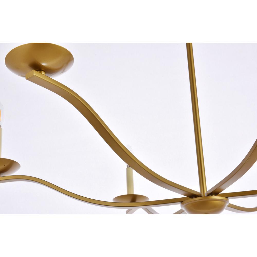Trey 42 inch pendant in brass