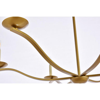 Trey 42 inch pendant in brass