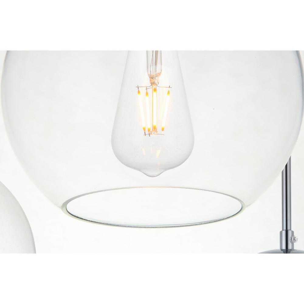 Baxter 7 Lights Chrome Pendant With Clear Glass