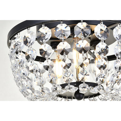 Cora 10 inch flush mount in black