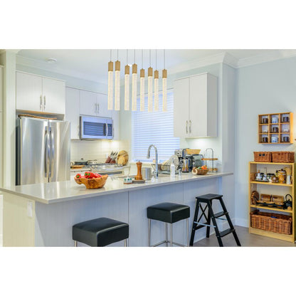 Weston 25 lights pendant in satin gold