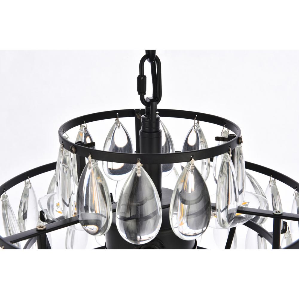 Mila 12 inch pendant in black