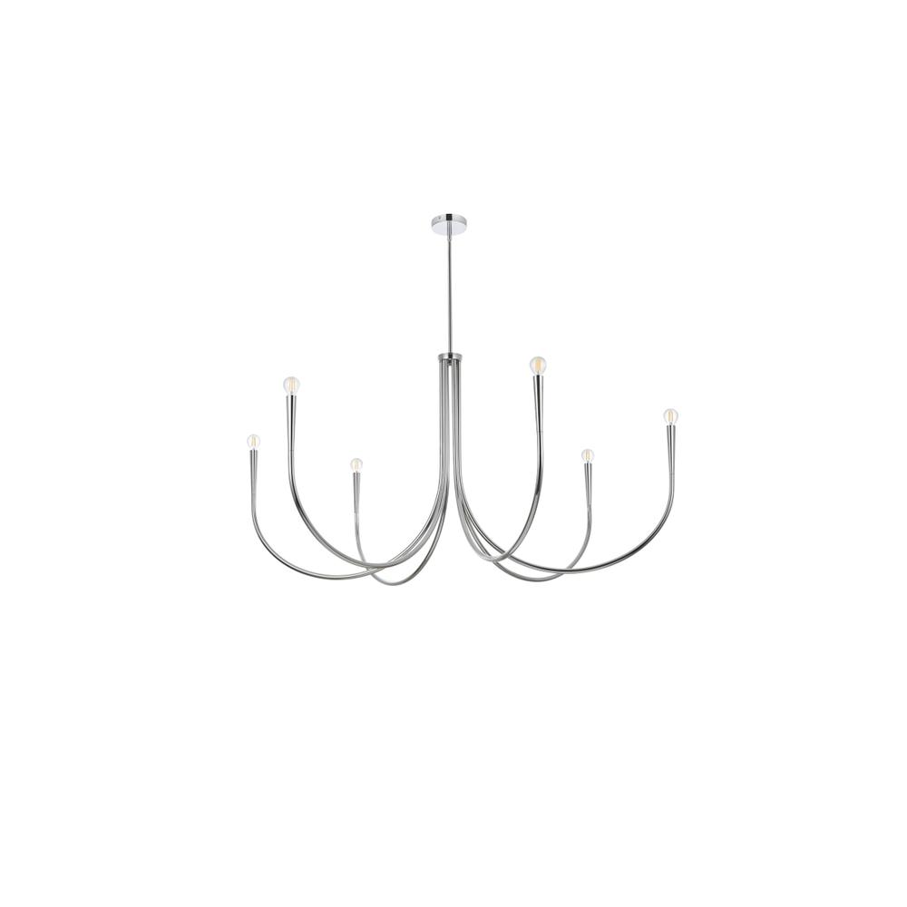Layne 55 inch chandelier in Chrome
