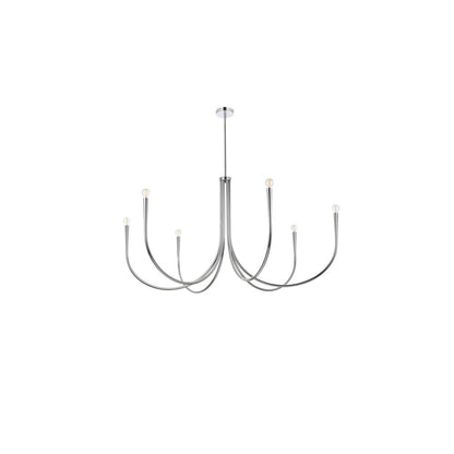 Layne 55 inch chandelier in Chrome