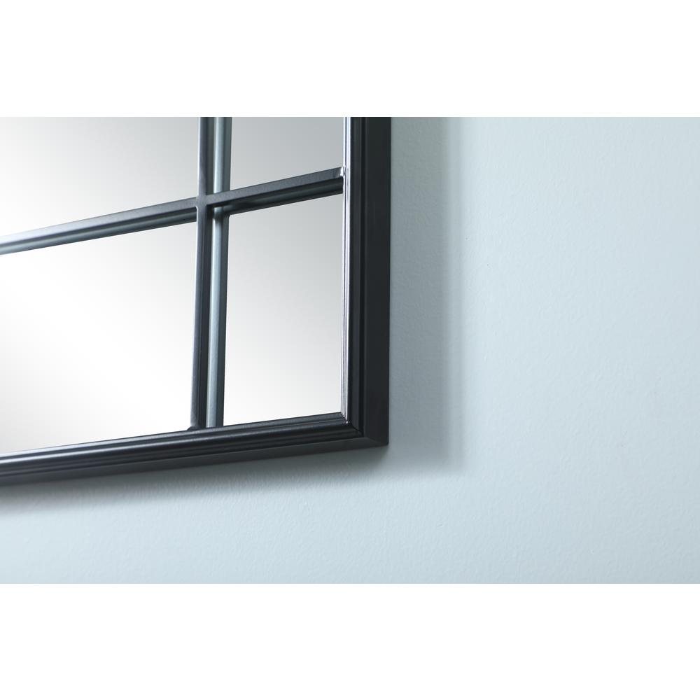 French Panel Wall Mirror 30x40 Inch In Black