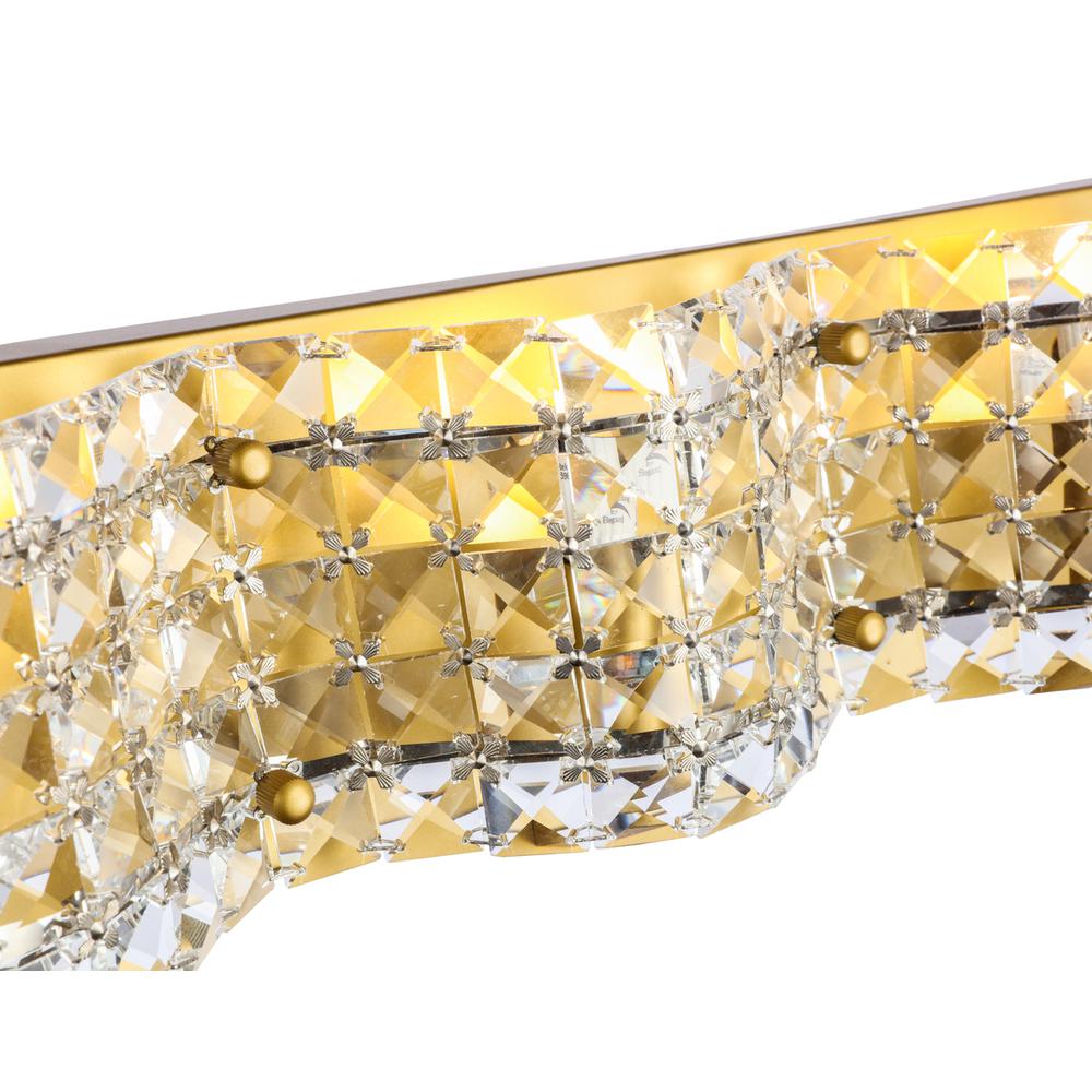 Ollie 4 light Brass and Clear Crystals wall sconce