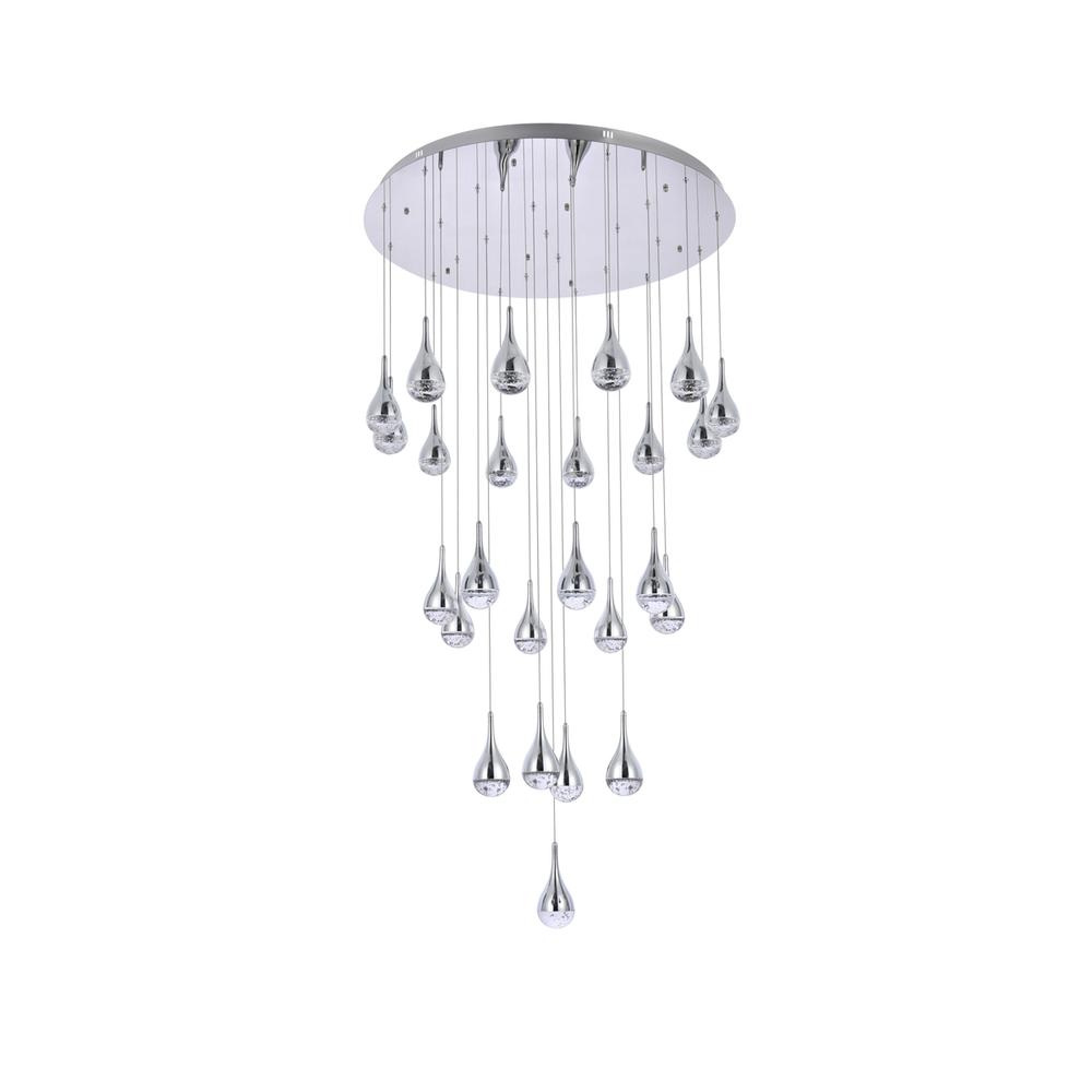 Amherst 42 inch LED chandelier in chrome