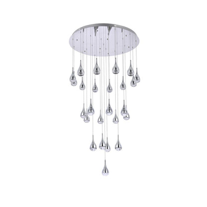 Amherst 42 inch LED chandelier in chrome