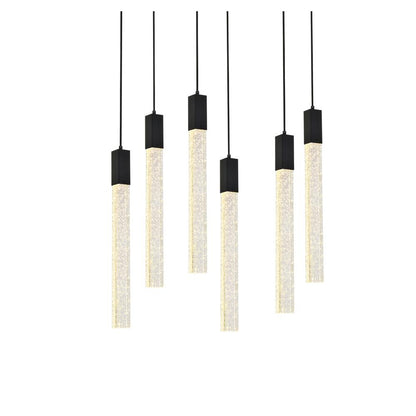 Weston 6 lights pendant in black