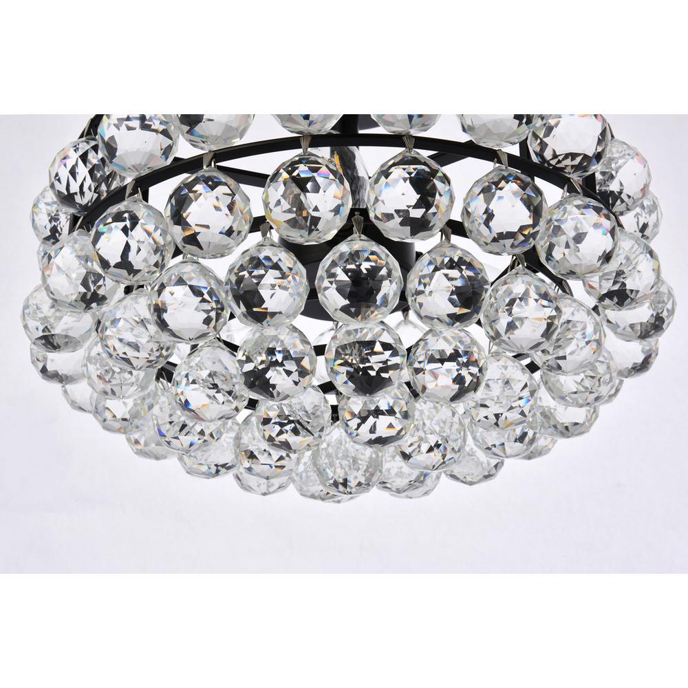 Savannah 14 inch flush mount in black