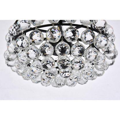 Savannah 14 inch flush mount in black