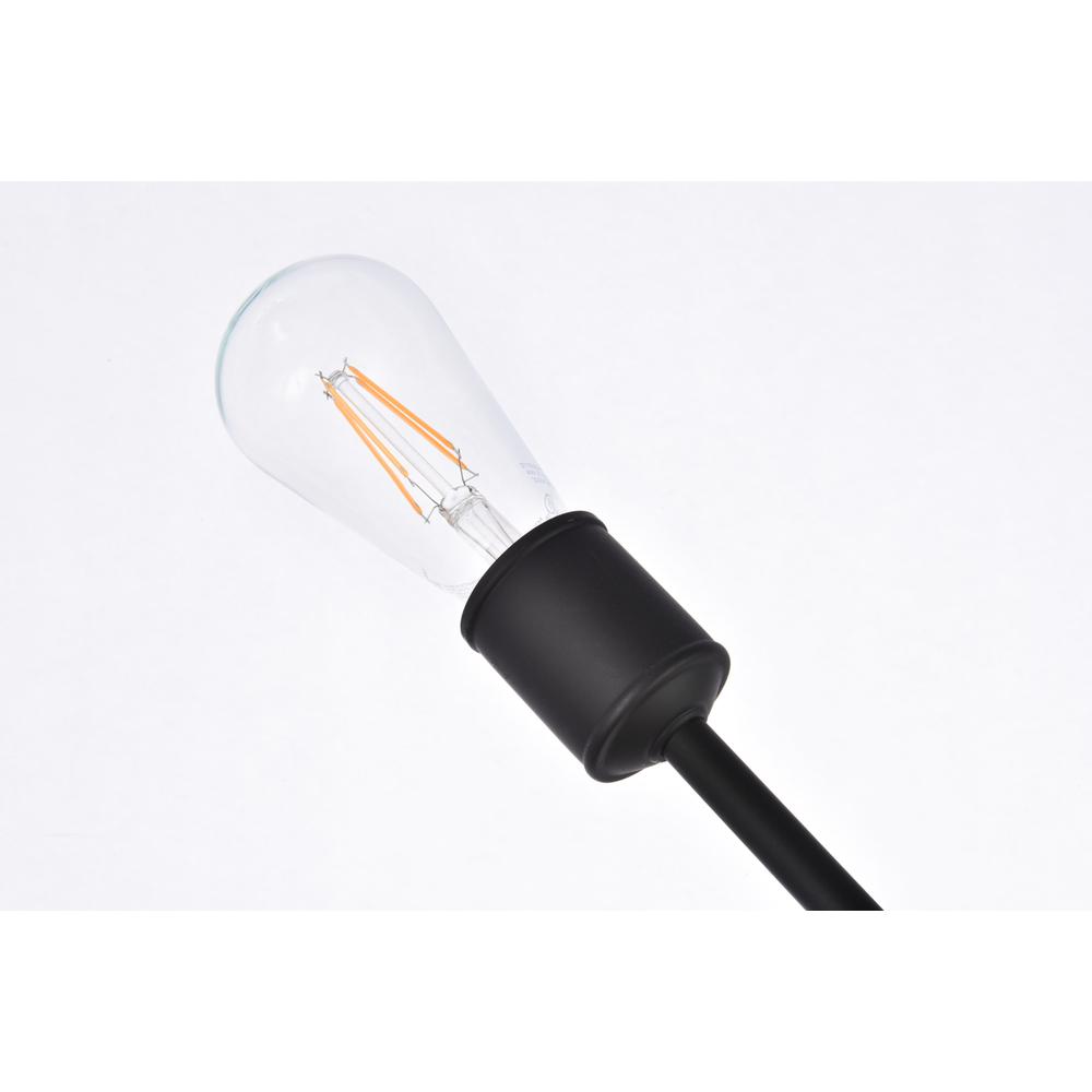 Axel 10 lights black pendant with hanging rod