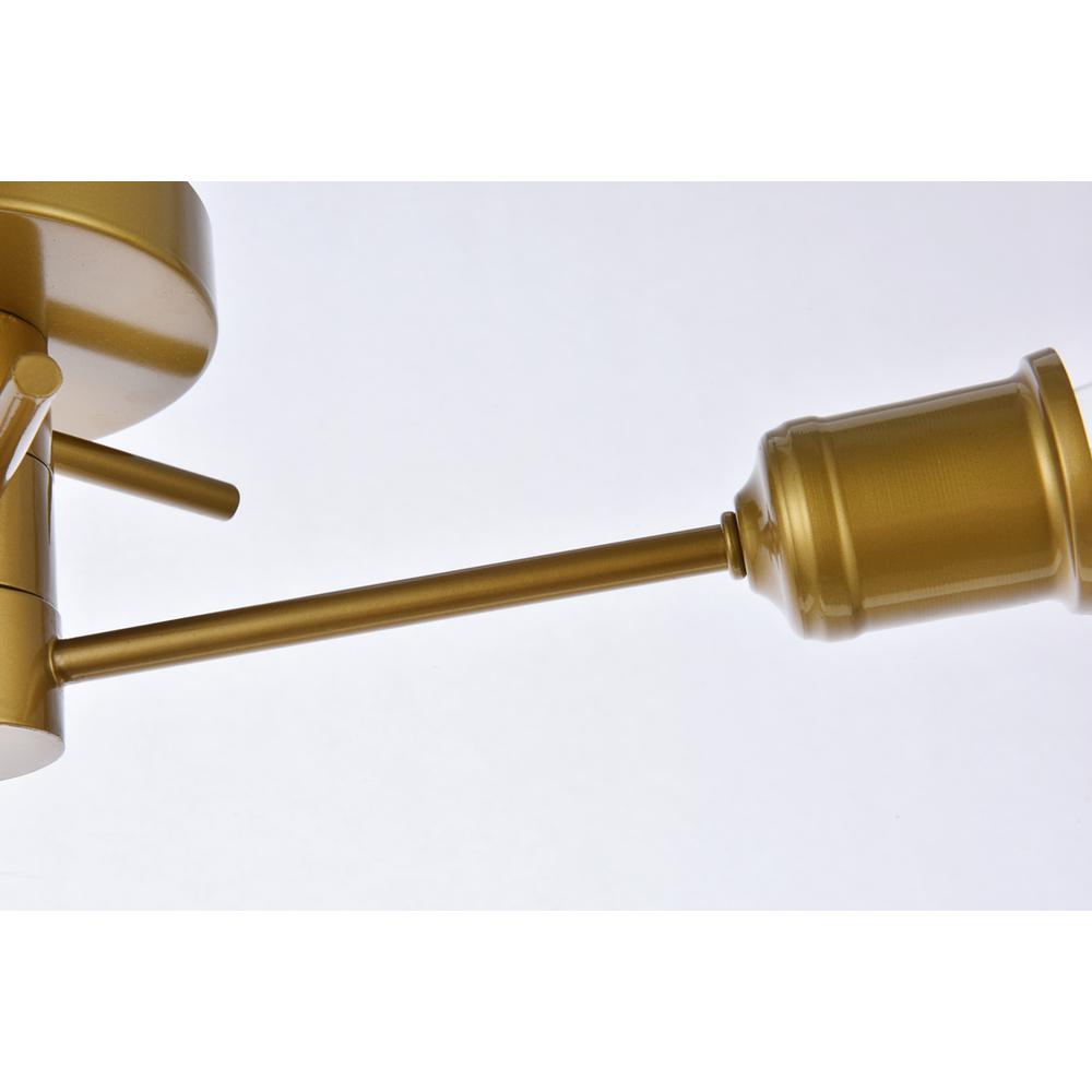 Xavier 3 lights flush mount in brass