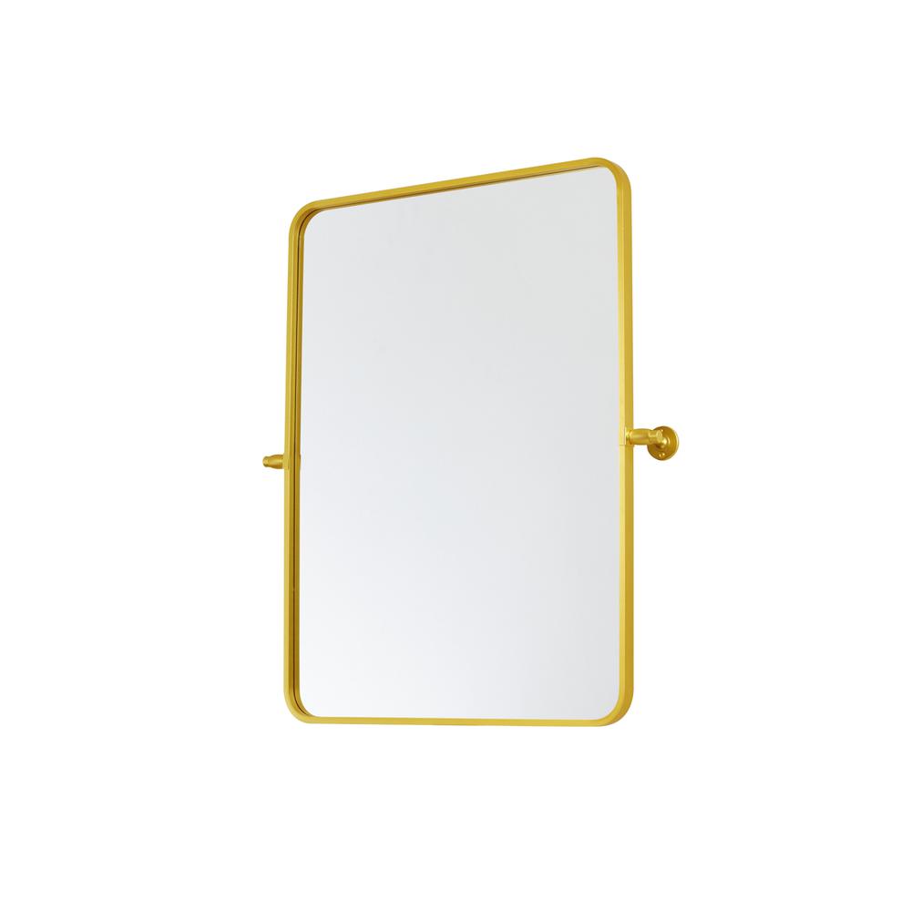 Soft Corner Pivot Mirror 24X32 Inch In Gold