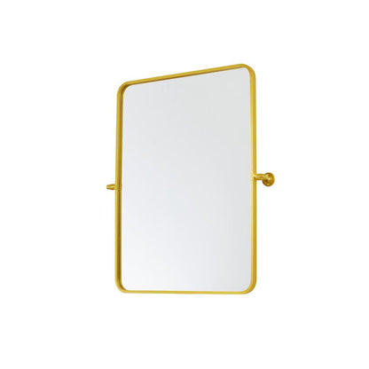 Soft Corner Pivot Mirror 24X32 Inch In Gold