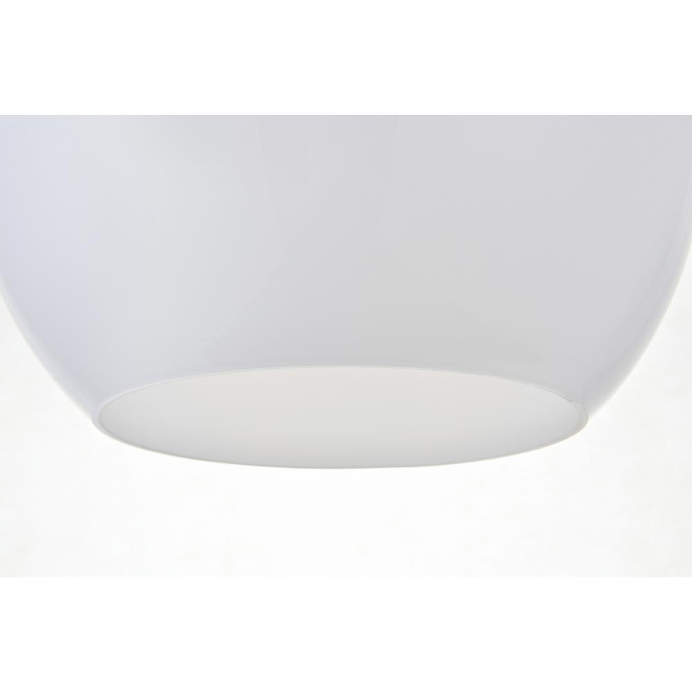 Baxter 1 Light Brass Pendant With Frosted White Glass