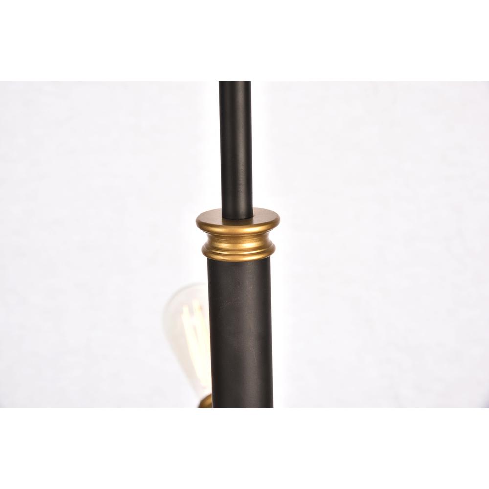 Axel Collection Chandelier D27.2 H32.5 Lt:10 Black and Brass Finish