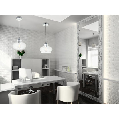 Destry 1 Light Chrome Pendant With Clear Glass