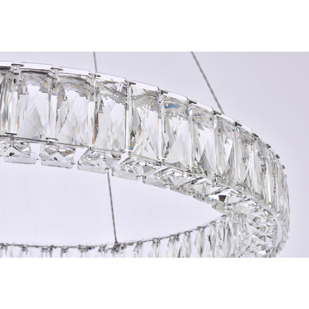 Monroe 26 inch LED round Single pendant in chrome