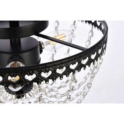 Kylie 14 inch flush mount in black