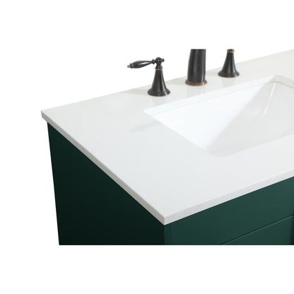 30 inch Single bathroom vanity in green