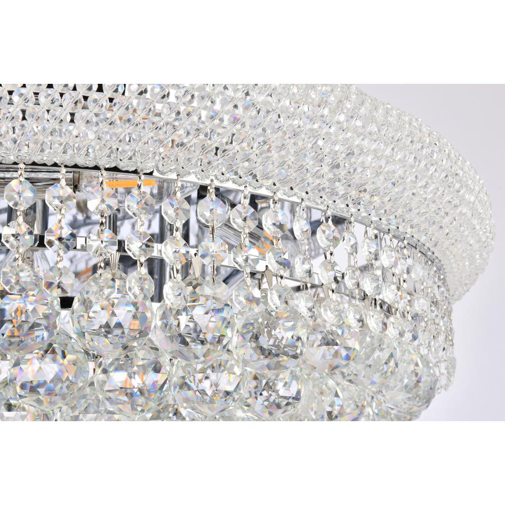 Primo 24 light Chrome Flush Mount Clear Royal Cut Crystal