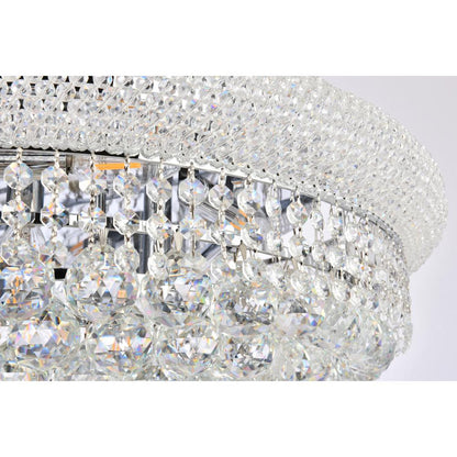 Primo 24 light Chrome Flush Mount Clear Royal Cut Crystal