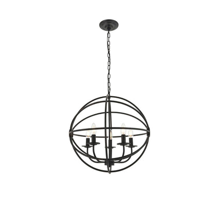 Octavia 5 light dark brown Pendant