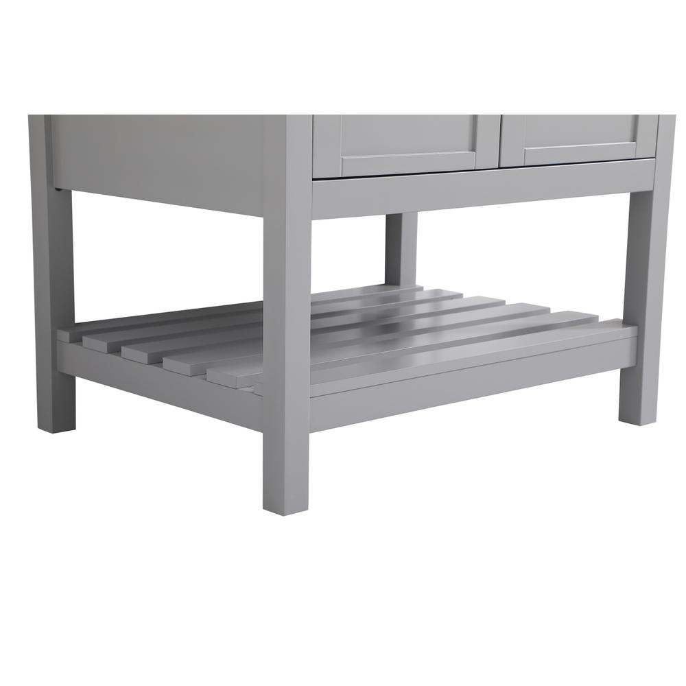30 inch Single Bathroom Vanity in Gray with Backsplash