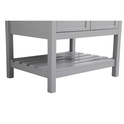 30 inch Single Bathroom Vanity in Gray with Backsplash