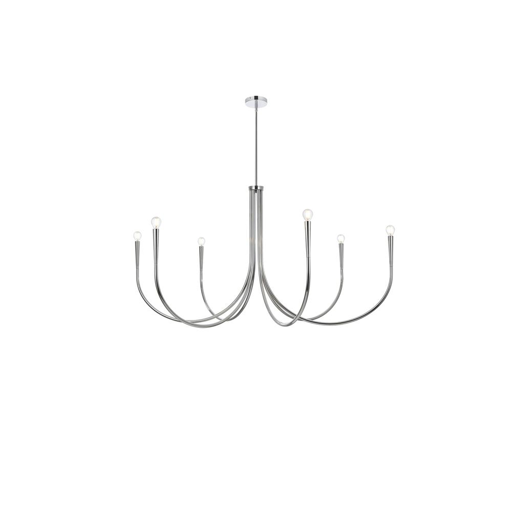 Layne 55 inch chandelier in Chrome