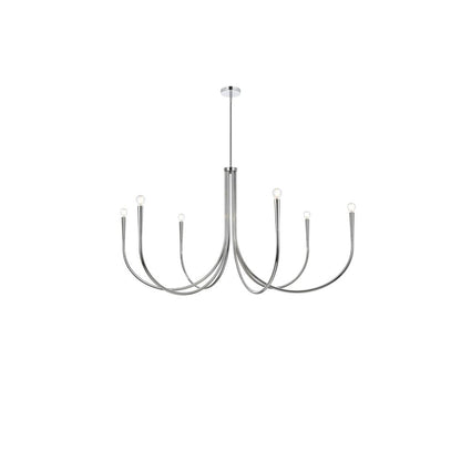 Layne 55 inch chandelier in Chrome