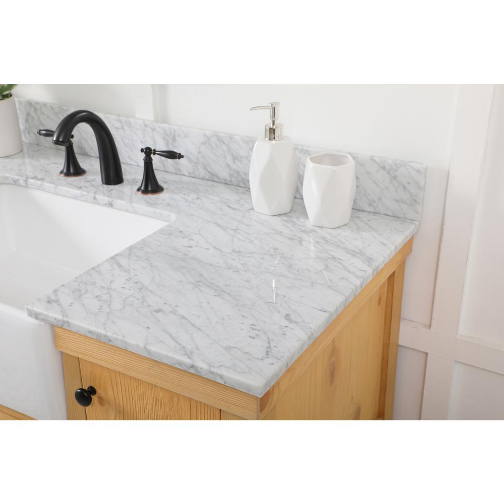 48 inch Single bathroom vanity in natural wood with backsplash