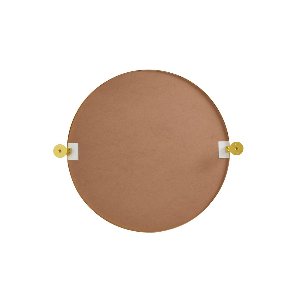Round pivot mirror 24 inch in gold