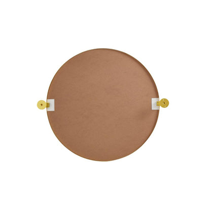 Round pivot mirror 24 inch in gold
